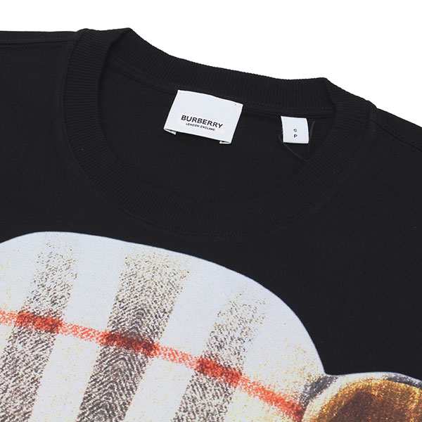 バーバリー BURBERRY DARYL トーマスベアプリント Tシャツ【BLACK