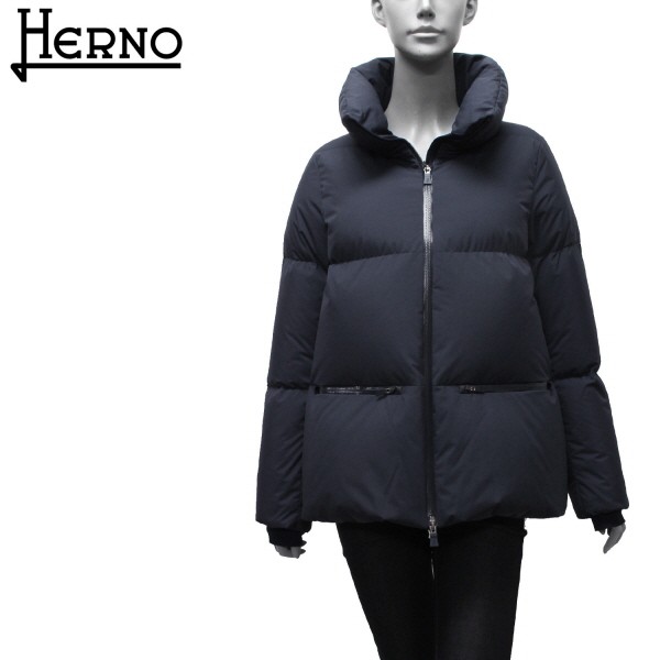 ヘルノ　HERNO ダウンコート　ブラック　38 ウエスト絞り　人気タイプ