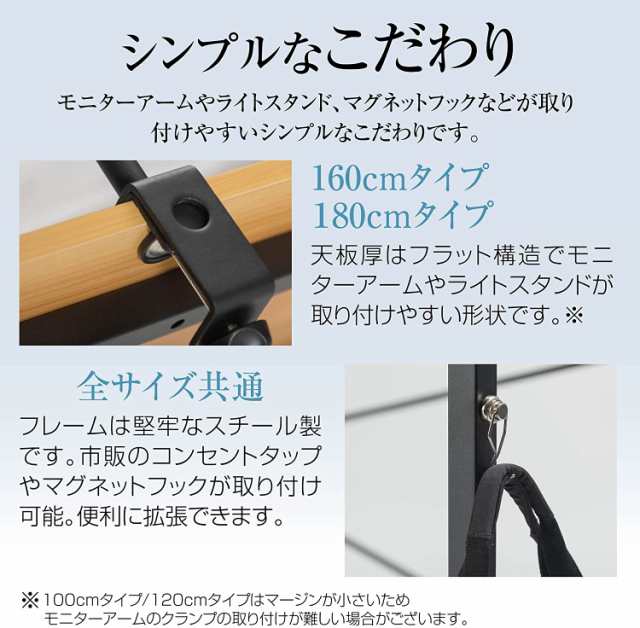 SKK パソコンデスク 120cm 奥行60cm 高さ70cm 組立簡単 マグネット対応