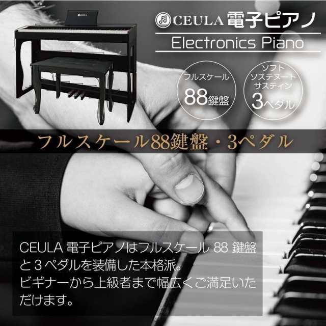 CEULA 電子ピアノ 88鍵 スタイリッシュ MIDI Bluetooth機能 グレード