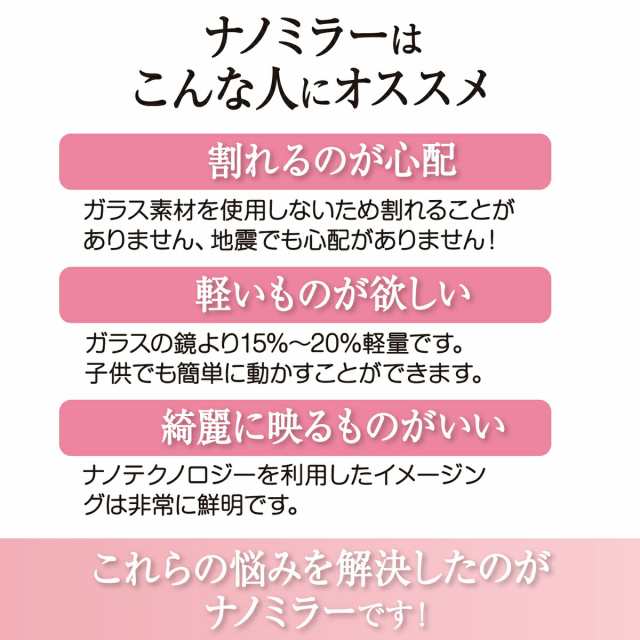 割れない鏡 折り畳み 全身 姿見鏡 幅120×高さ60cm ブラック 1634 - 鏡