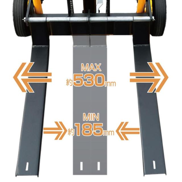 ハンドフォークリフト 200kg 昇降60mm-900mm フォーク長さ470mm 幅150 