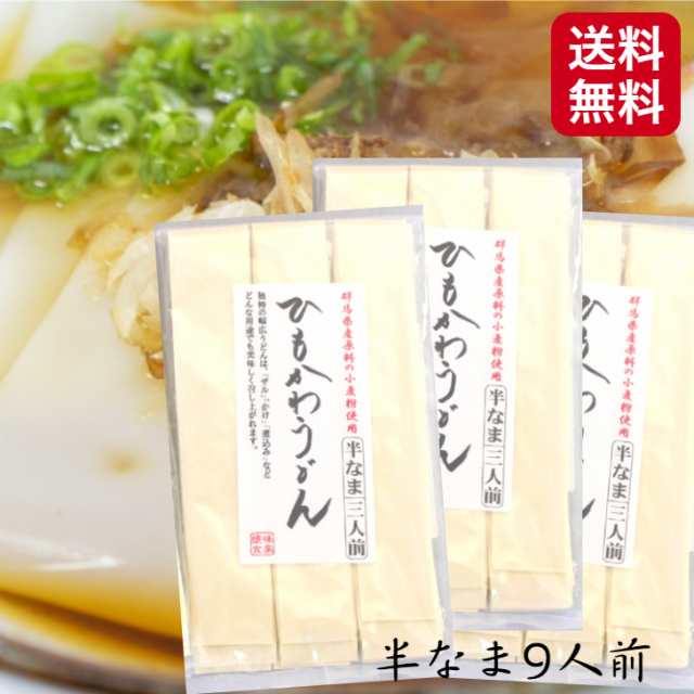 送料無料　幅広めん　幅広うどん　ひもかわうどん（300ｇ）2袋セット　ひもかわ　冬バーゲン☆】　半生うどん　うどん　おきりこみ　おきりこみうどん　1000円ポッキリ　半生麺