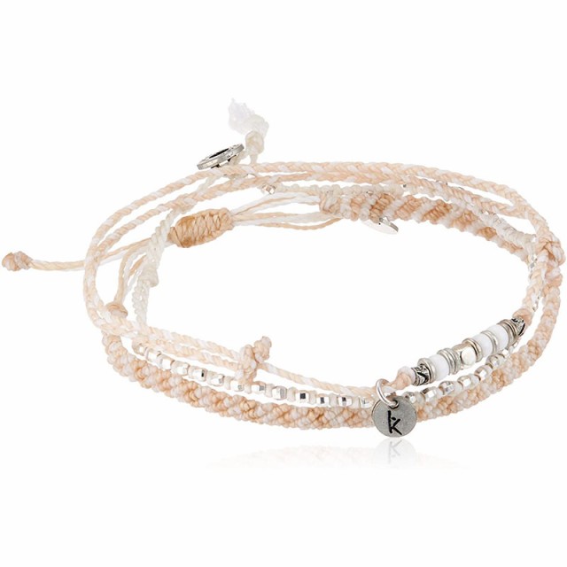 wakami] ワカミ アンクレット 3 Strand Stone Anklets Beige WA