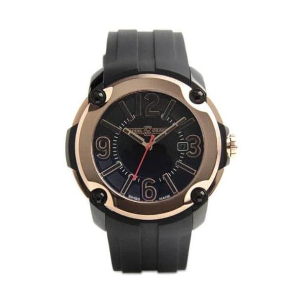 STEEL CRAFT スティールクラフト ラウンドジェントルマンスリーハンドクォーツウォッチ RGQ3 051 P メンズ 正規輸入品の通販