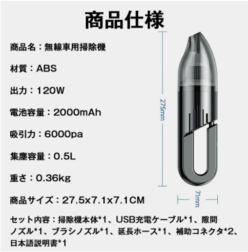 車載に最適 ハンディクリーナー コードレス カークリーナー ハンドクリーナー 車用掃除機 コードレス掃除機 軽量 車内 掃除機 吸引力の通販はau Pay マーケット Ilemon