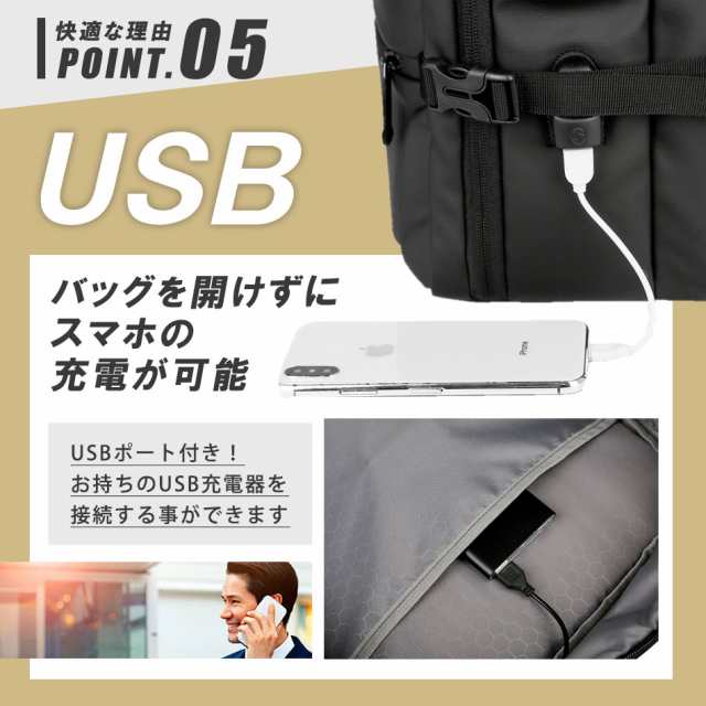 ビジネス リュック メンズ 薄型 軽量 防水 3WAY A4 サイズ ノートPC 17インチ USB 収納 パソコン バックパック リュックサック  大容量｜au PAY マーケット