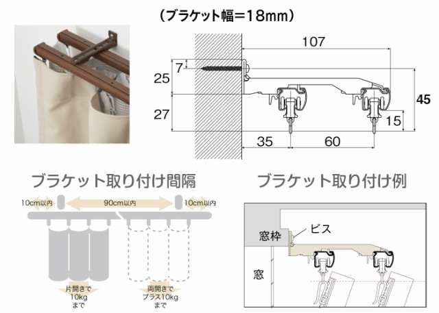 ２ｍ 静音 カーテンレール ネクスティ ダブル おしゃれ 充実のセット内容 TOSOの通販はau PAY マーケット - ＤＩＹパートナー