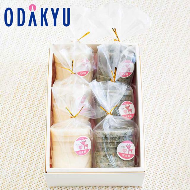 お取り寄せ グルメ 送料無料 ［ 笑来餅 ］ 笑来餅 6個セット 白3 豆3 ｜7-10日程度届※沖縄・離島へは届不可の通販は 6,201円