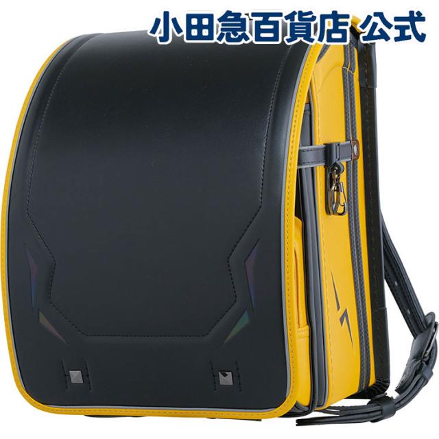 ［ くるピタ ］ レインボースパーク ランドセル ブラックメタリックイエロー ｜小田急のランドセル 2027 百貨店 送料無料 ６年保証(ラ)