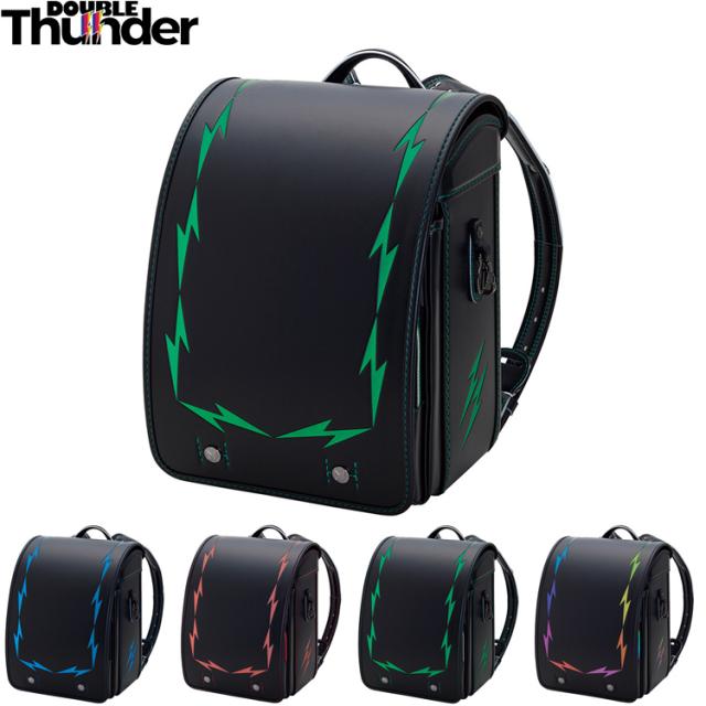 ＼承りは9/1 9:59まで！／〈ネーム入れ無料〉［ コクホー ］ ダブルサンダーX ランドセル ブラック／グリーン ｜小田急のランドセル 2027 百貨店 送料無料 ６年保証(ラ)_1