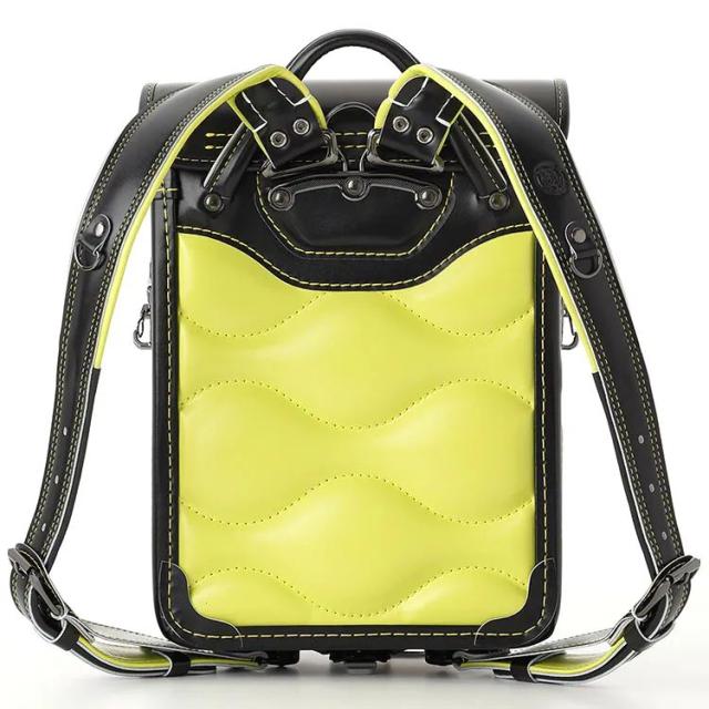 ［ ディーゼル DIESEL ］ エンボスド フィフスポケット ランドセル ブラック／イエローグリーン ｜小田急のランドセル 2027 百貨店 送料無料 ６年保証(ラ)_3