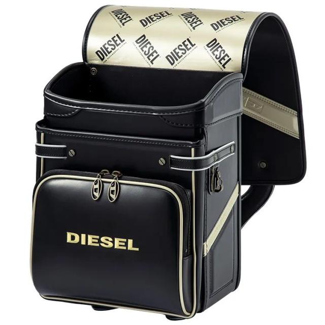 ［ ディーゼル DIESEL ］ フィフスポケットストライプ ランドセル ブラックゴールド ｜小田急のランドセル 2027 百貨店 送料無料 ６年保証(ラ)_3