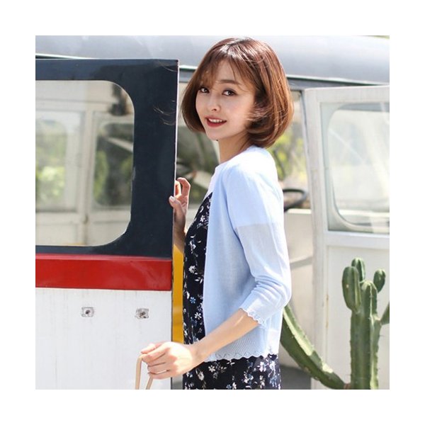 カーディガン 薄手 ショート サマーカーディガン レディース 19 夏 夏物 サマー 半袖 ショート丈 ホワイト ベージュ オレンジ ブルー の通販はau Pay マーケット ロックビューティ