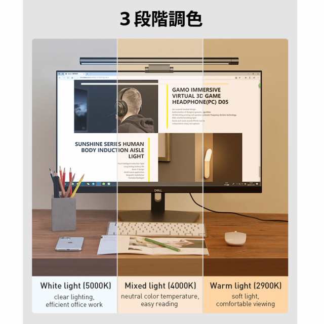 モニター ライト Baseus スクリーン 掛け式 ライト デスクライトパソコン用掛け式 ブルーレイ無し可視ストロボ無し Ledライト 読書灯の通販はau Pay マーケット Akioショップ Au Pay マーケット店