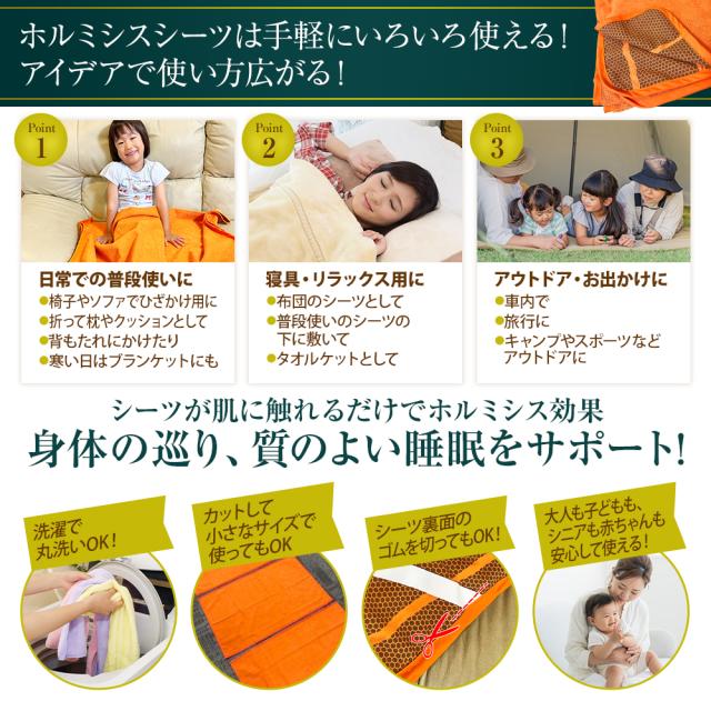 ホルミシスシーツ 100×200cm ホルミシス効果 岩盤浴 プラスケア正規品 タオルケット 温泉 天恵石鹸 ヒートマット 敷きタイプ 鉱石 ラジウム ギフト 父の日 母の日 シーツ ひざ掛け 毛布 プレゼント 冷え対策 ポカポカ 全国の整体やサロン導入続々 2枚組_5