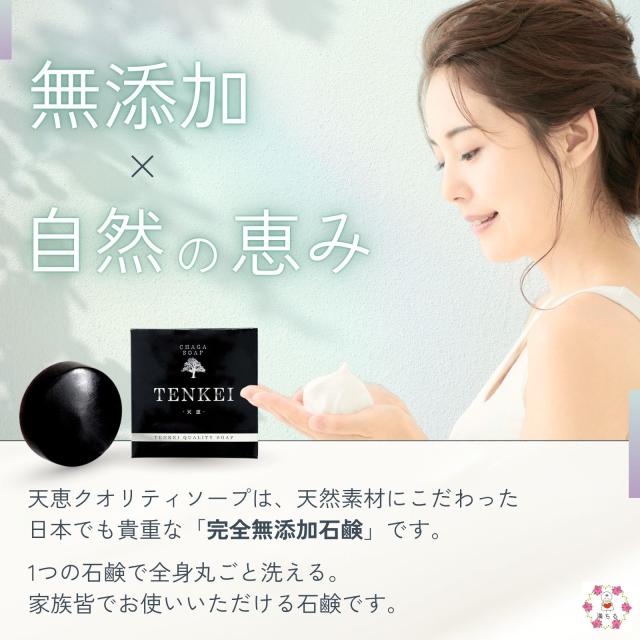 天恵スキンケアセット 樺のあな茸エキス 天恵ローション 100ml、天恵石鹸 1個 チャーガ 化粧水 エクソソーム 無香料 無着色 プラスケア 公式 森のダイヤモンド カバノアナタケ 配合_8