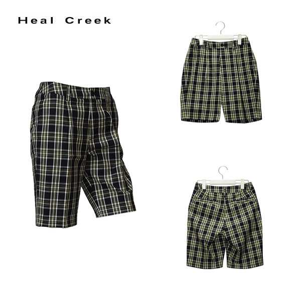 ヒールクリーク Heal Creek 春夏 先染め ストレッチ ハーフパンツの通販は 6,600円