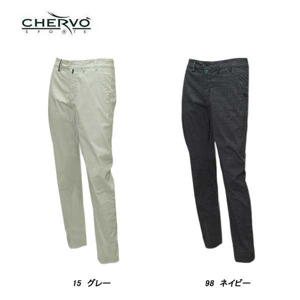 シェルボ CHERVO メンズ 春夏 ストレッチ UVカット 吸汗速乾 格子柄 パンツの通販は 6,171円