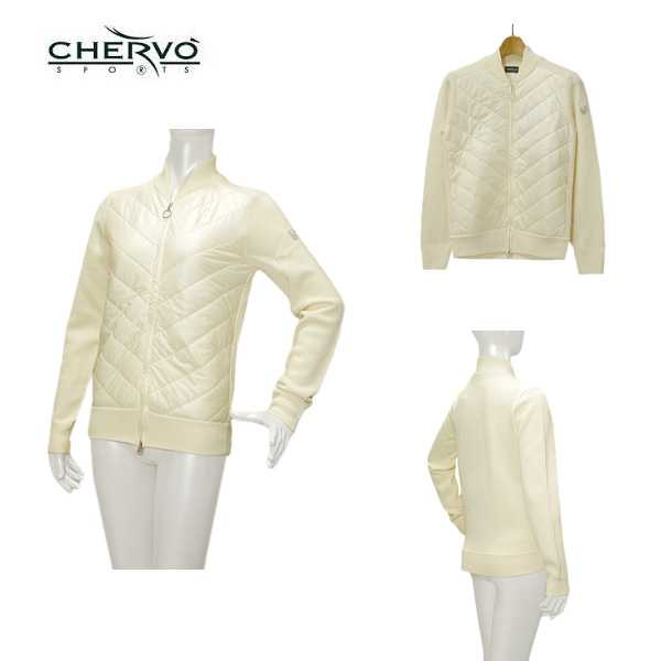 シェルボ CHERVO レディース 秋冬 保温性 中わた ジップアップニットの通販は