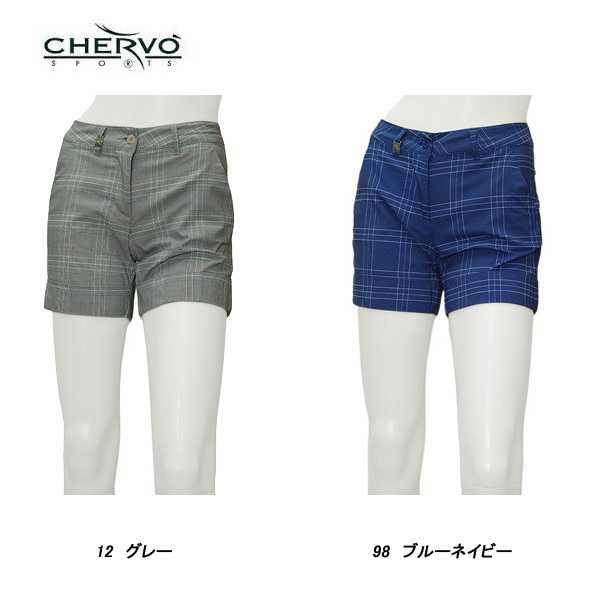 レディース CHERVO シェルボ ゴルフパンツ ショートパンツ チェック柄 