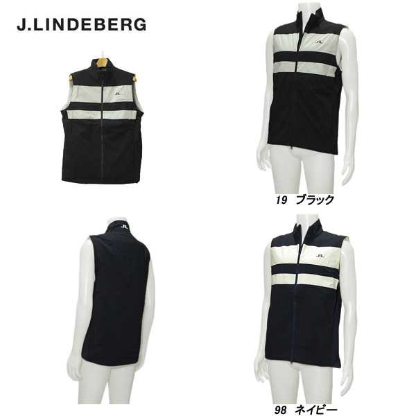 J.リンドバーグ J.LINDEBERG メンズ 秋冬 撥水 軽量 防風 ポケッタブル 中綿フルジップベスト