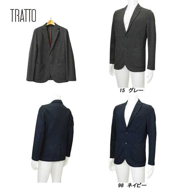トラット TRATTO メンズ 秋冬 MechaWoolJersey千鳥 SB-2Bジャケットの通販は