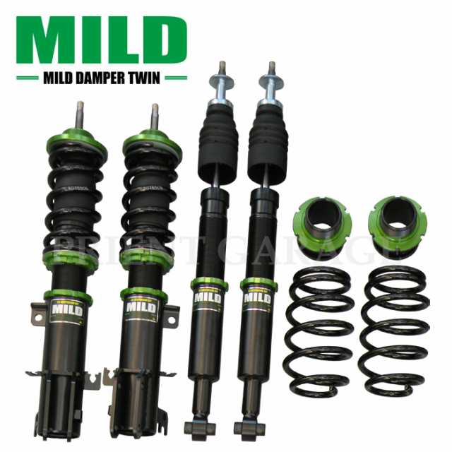 【MILD TWIN】 車高調キット SUZUKI MK53S スペーシア/スペーシアカスタム専用 2WD マウントレス 【PGFK-MDTWK-NS027】 減衰力15段調整