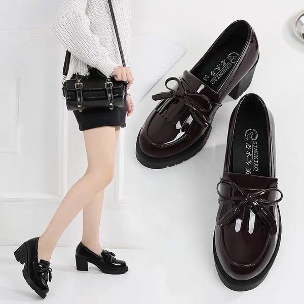 最新人気 Ya 厚底ヒールアップローファー レディース 学生靴 パンプス ヒール 大きいサイズ ローファーシューズ学生靴 保障できる Www Songtainews Net