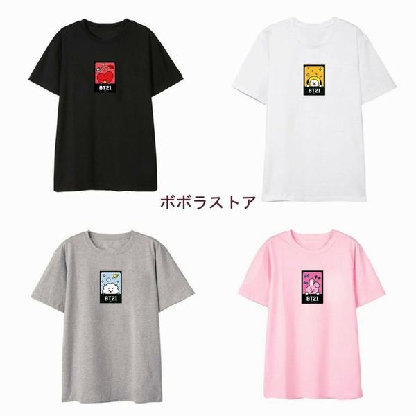 Bts 防弾少年団 Bt21 Tシャツ Kpop 半袖 打歌服 応援服 グッズ レディース メンズ 男女兼用 春夏tシャツ 韓流グッズ 4色の通販はau Pay マーケット Smbosco