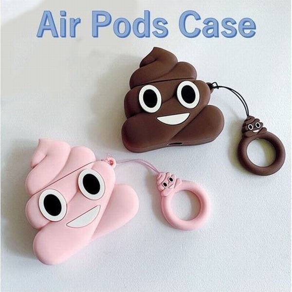 エアポッドケース かわいい キャラクター シリコン イヤホンケース Airpods 落下防止 カラビナ付き キャラクター うんこちゃんエアポッドの通販はau Pay マーケット Smbosco