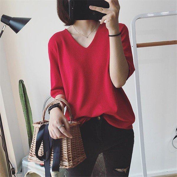 ｔシャツ レディース オシャレ 夏 Tシャツ シンプル 上着 ロング丈 無地 40代 ゆったり Vネック 大人 トップス コーデの通販はau Pay マーケット Smbosco