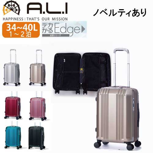 【ALI -アジアラゲージ-】【ALI-008-18W】 デカかるEdge 拡張タイプ 53.5cm 1〜3泊 34+6リットル スーツケース ダブルホイールキャスターの通販は 23,100円