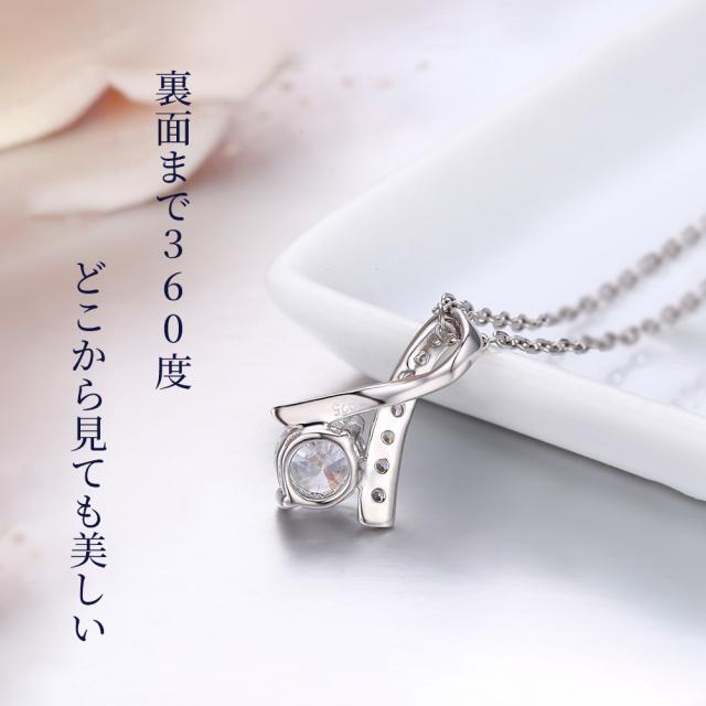 スワロフスキー ネックレス レディース シルバー アレルギー対応 18金 プラチナ 仕上 リボン 母の日 プレゼント 誕生日 女性 雑貨 60代 40代 20代 30代 50代 母 結婚記念日 プレゼント 妻 ブランド ギフト 即日 アクセサリー_6
