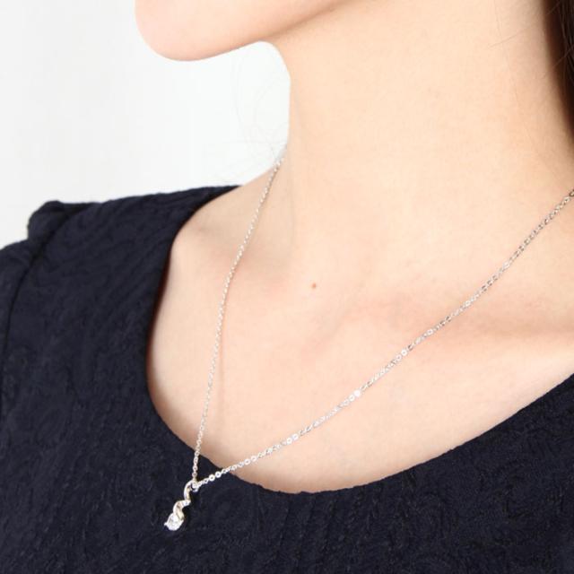 ネックレス レディース アレルギー対応 0.8ct ツイスト  母の日 プレゼント 誕生日 女性 雑貨 60代 40代 20代 30代 50代 母 結婚記念日 プレゼント 妻 ブランド ギフト 即日_4