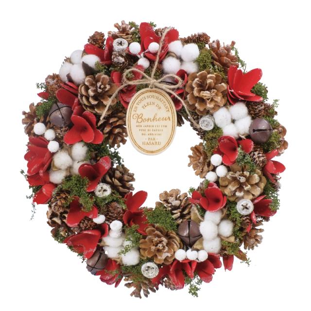 大人気☆クリスマスナチュラルリースL/No.2】送料無料 冬リース  