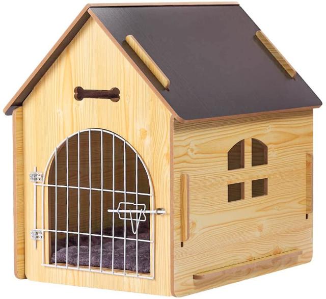 犬ハウス 木目調 犬小屋 ペットハウス 猫ハウス 猫ベッド 室内用 ペットベッド 窓あり 寝床 組み立て簡単 小型犬 ネコ用の通販はau Pay マーケット T Tortue Shop