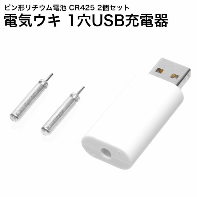 1穴充電 電気ウキ Usb充電器 Cr425 リチウム電池 セット ピン形充電 釣り フロートの通販はau Pay マーケット グランディオス