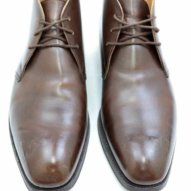 クロケット&ジョーンズ WOBURN ウーバン レザー チャッカブーツ メンズ 茶 6.5E CROCKETT&JONES