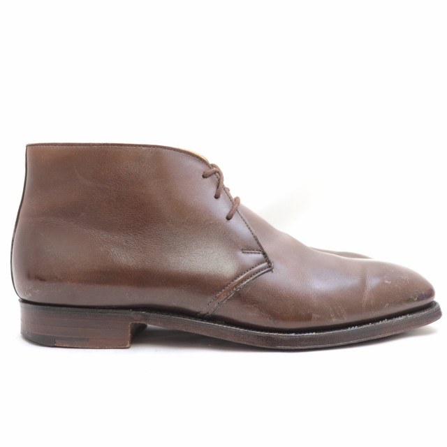 クロケット&ジョーンズ WOBURN ウーバン レザー チャッカブーツ メンズ 茶 6.5E CROCKETT&JONES