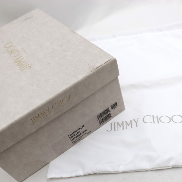 未使用 ジミーチュウ ラインストーン チャンキーヒールサンダル レディース 黒 38 ビジュースタッズ JIMMY CHOO｜au PAY マーケット