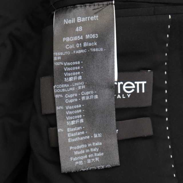 NEIL BARRETT スリムフィット 2B テーラードジャケット