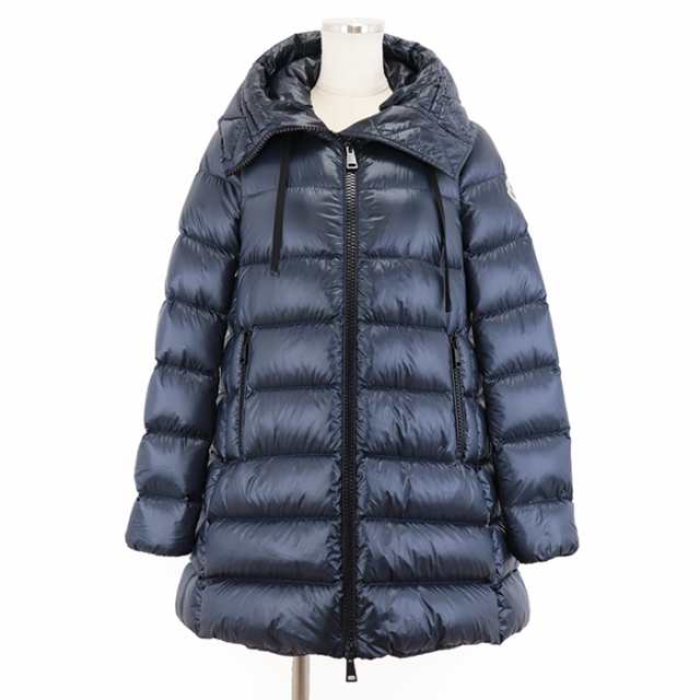 【美品】モンクレール 22年製 SUYEN スイエン ナイロン Aライン ダウンジャケット レディース サイズ 00 ネイビー MONCLER