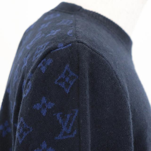 【新品同様】ルイ・ヴィトン 2019AW クルーネック ハーフ ＆ ハーフ モグラム セーター 切替 メンズ L 紺 伊製 LOUIS VUITTON HGN41WIXW 楽天市場】LOUIS VUITTON(ルイ・ヴィトン) モノグラム ハーフ