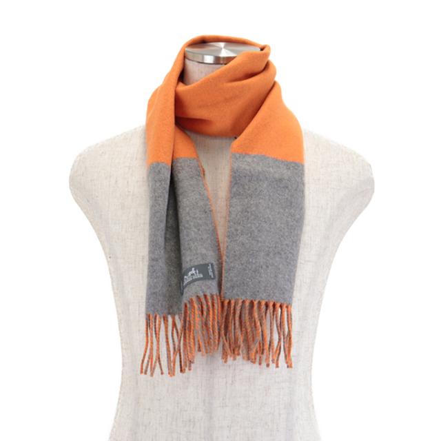 HERMES カシミヤ 100%マフラー
