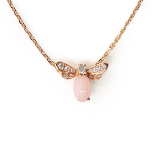 【美品】 ショーメ アトラップモア ネックレス ダイヤモンド ピンクオパール ピンクゴールド 18金 K18PG Au750 ジュエリー レディース チェーン全長42.3cm Chaumetの通販は 174,900円