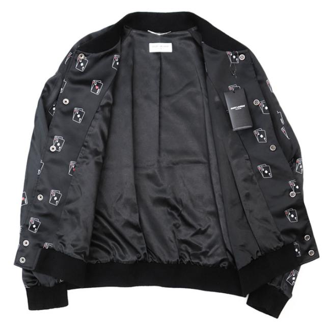 サンローラン テディ スタジャン 黒 SAINT LAURENT】テディジャケット スタジャン (Saint Laurent