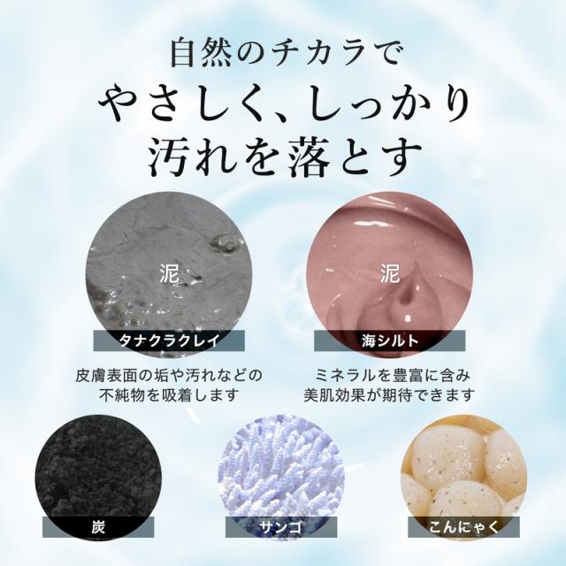 洗顔フォーム 泡 泥洗顔 クレイ洗顔料 毛穴 無添加 無香料 洗顔料 100g