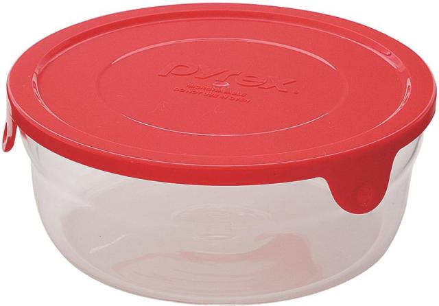 パイレックス 保存容器 CP8603 PYREX サーブ&レンジ 500ml 丸 レッド