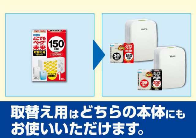 どこでもベープ未来 １５０日 取替え用 １個入 ×3個セットの通販はau